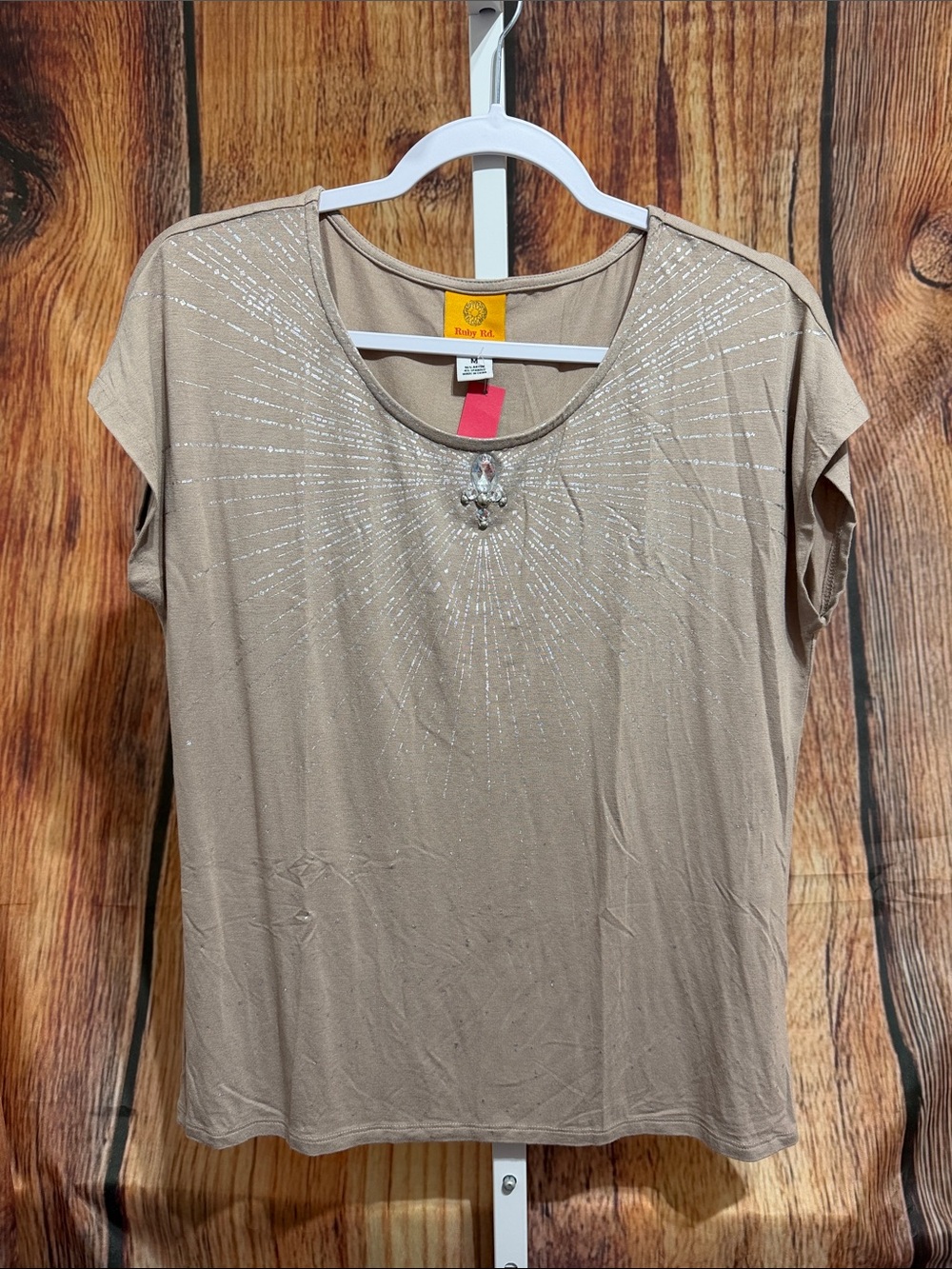 🚨(4/$10) Ruby Rd. Embellished Top Size M